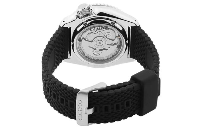 No. 5 Series Rubber Strap Black Sports Mechanical Watch SRPD73k2